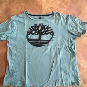 Timberland Green Short Sleeve Tee with Iconic Logo - Kids XL(18-20)